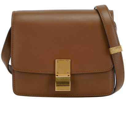 Classic Box Flap Bag, &pound;1,100, Handbags, Tan, Leather, Front view